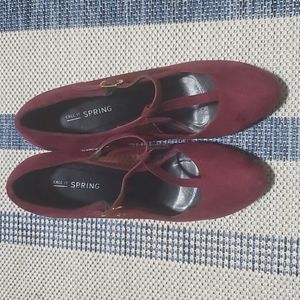Womens maroon heels. Call it spring